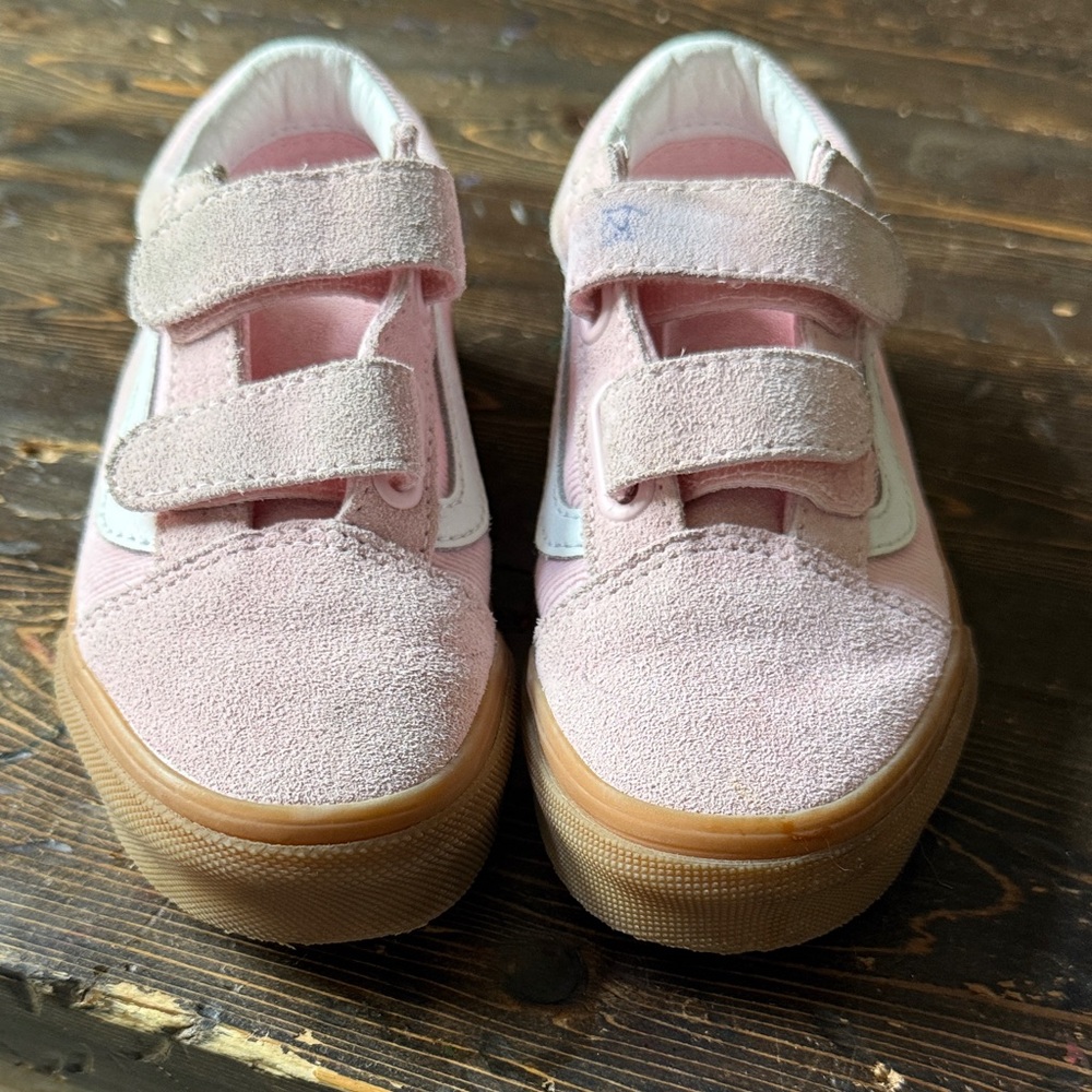 Vans Pink Kids Sneakers with Velcro